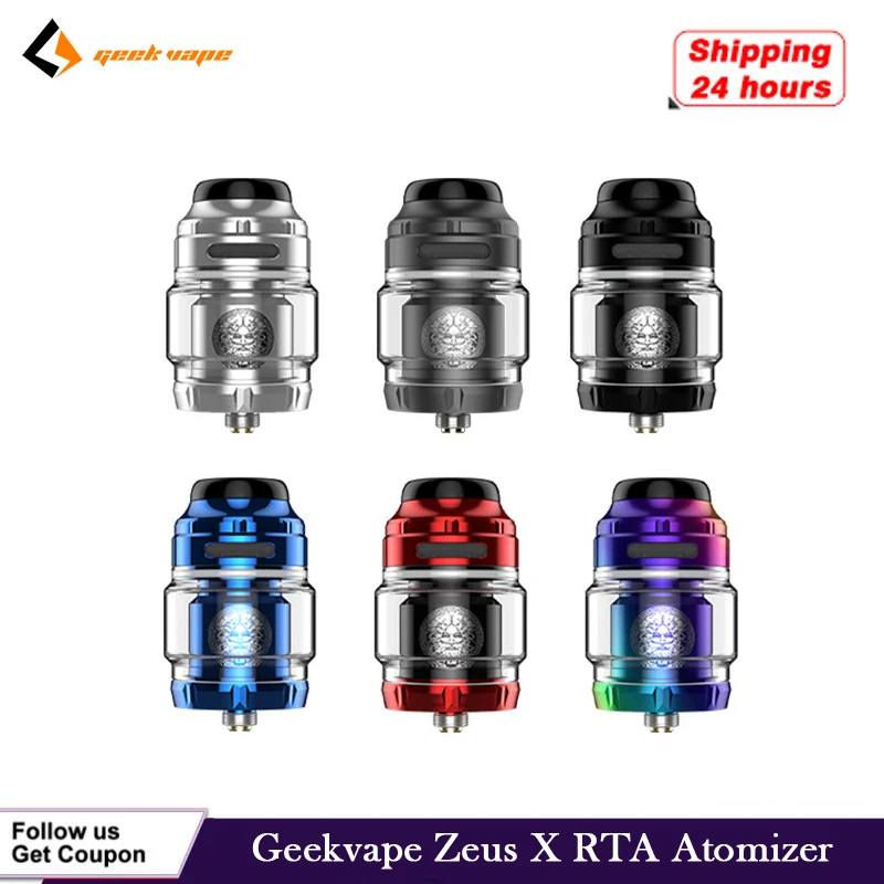 100% Оригинальный GeekVape Zeus X RTA Vape Tank 4 5 мл с поддержкой емкости одной двойной
