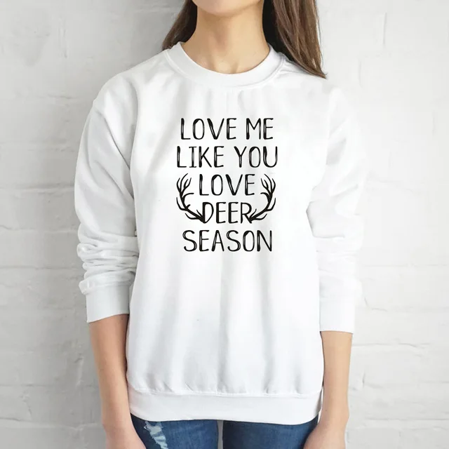 Love me like you love deer сезон Графический Чистый хлопок Рождественский слоган свитер с цитатой женские модные пуловеры tumblr вечерние топы