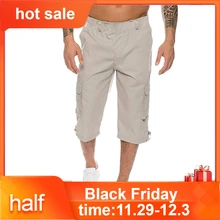 Мужские повседневные шорты на пуговицах, стиль, хлопок, много карманов, комбинезоны, шорты, модные, чистый цвет, повседневный стиль, бермуды#79