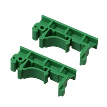 Абсолютно 5 наборов монтажных кронштейнов для печатной платы с 20 винтами DRG-01 зеленый пластик 4,2x1x1,8 см подходит для DIN 35 монтажные рельсы