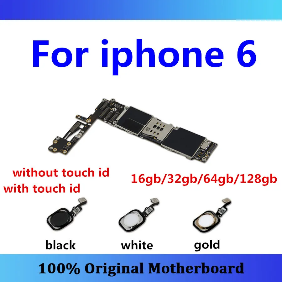 Factory unlocked for iphone 7 Motherboard With / Without Touch ID,No iCloud Original for iphone 7 Mainboard& Back Rear Camera