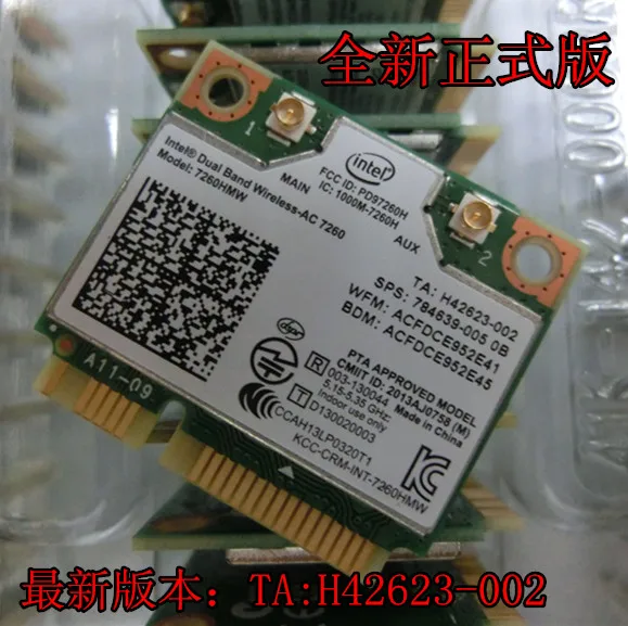 Оригинальный Intel 7260 Ac HMW беспроводной LAN 867M Bluetooth 4 0 двухдиапазонный Wi Fi Gigabit|Детали