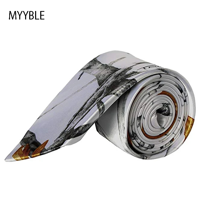 MYYBLE 2023 wedding Mens New Camo Neckties Skinny Slim Camouflage Neck Ties for Hunting Casual