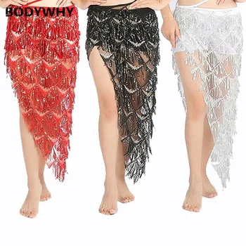 

Dance Fishtail Skirt Belly Dance Skirt New Europe America Sequins India Practice Performance Wholesale Fashion Style Dress