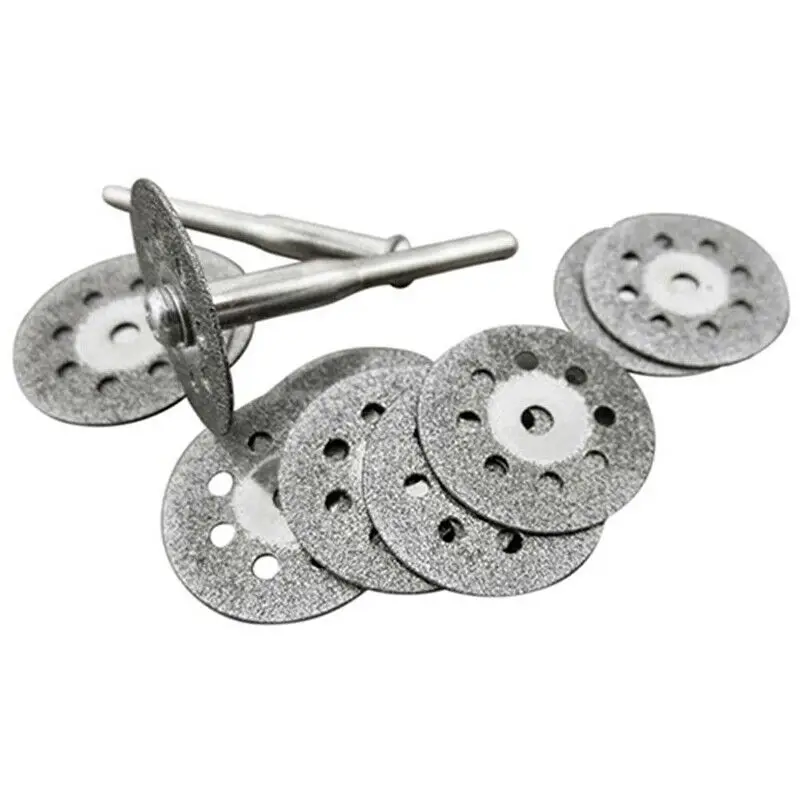 

Emery slice 8 holes 22mm 10 slices + 8 hole slice rods 2 pieces, cutting discs, dental grinding discs, emery
