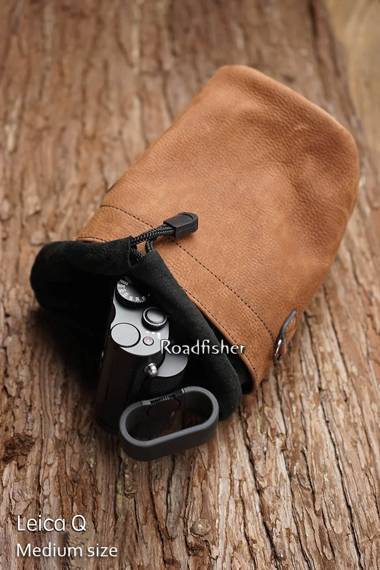 Leather camera bag pocket -9