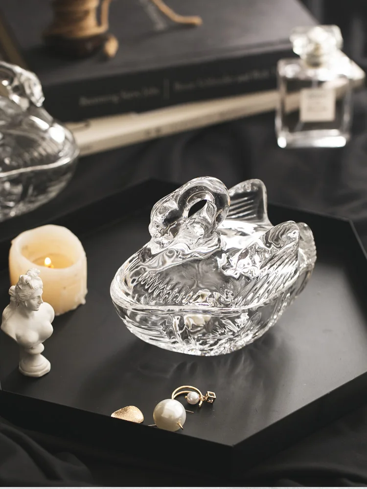 Glass Storage Jar Animal Sculpture Desktop Decoration Toothpick Holder Sugar Bowl and Salt BowlHome Decoration Desktop Ornaments 4