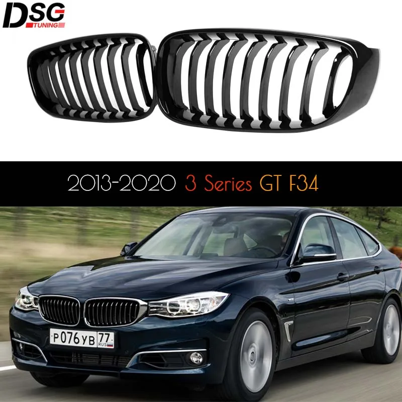 Решетка радиатора для BMW 3 серии F34 ABS 1 плавник глянцевый черный гриль 2013
