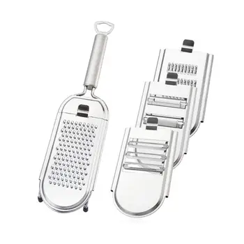 

1set 5 In 1 Multi-Purpose Vegetable Slicer Stainless Metal Kitchen Meat Accessories Gadgets Slicer Vegetable Cutter Steel T R7V9