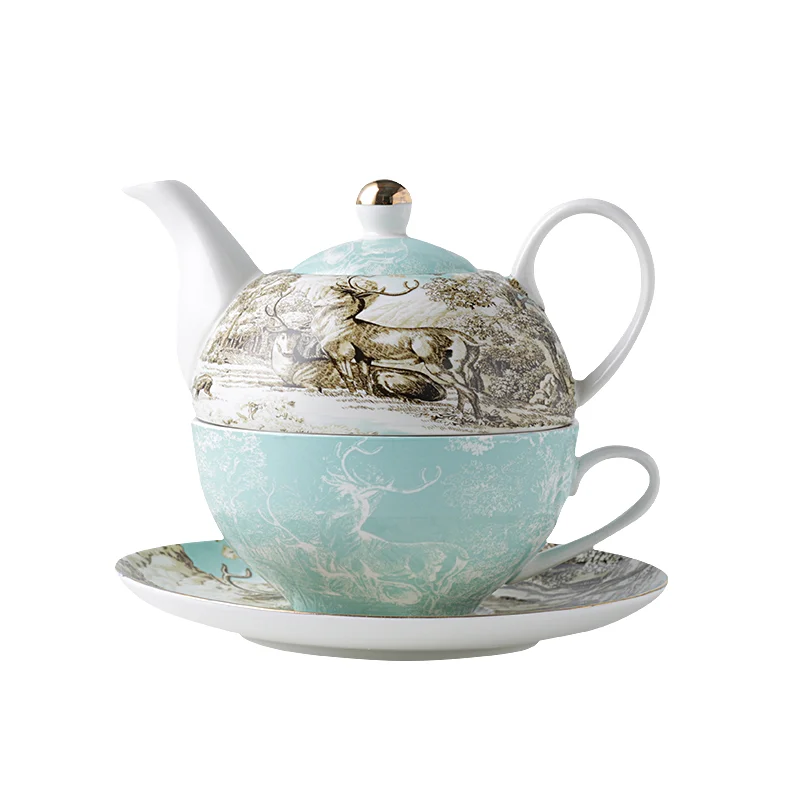 Coffee cup European-style luxury English retro flower tea set