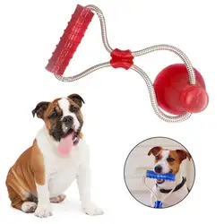 Pet жевательная игрушка собака интерактивный молярный самоиграющийся резиновый мяч с присоской инструменты для чистки зубов собака чистка