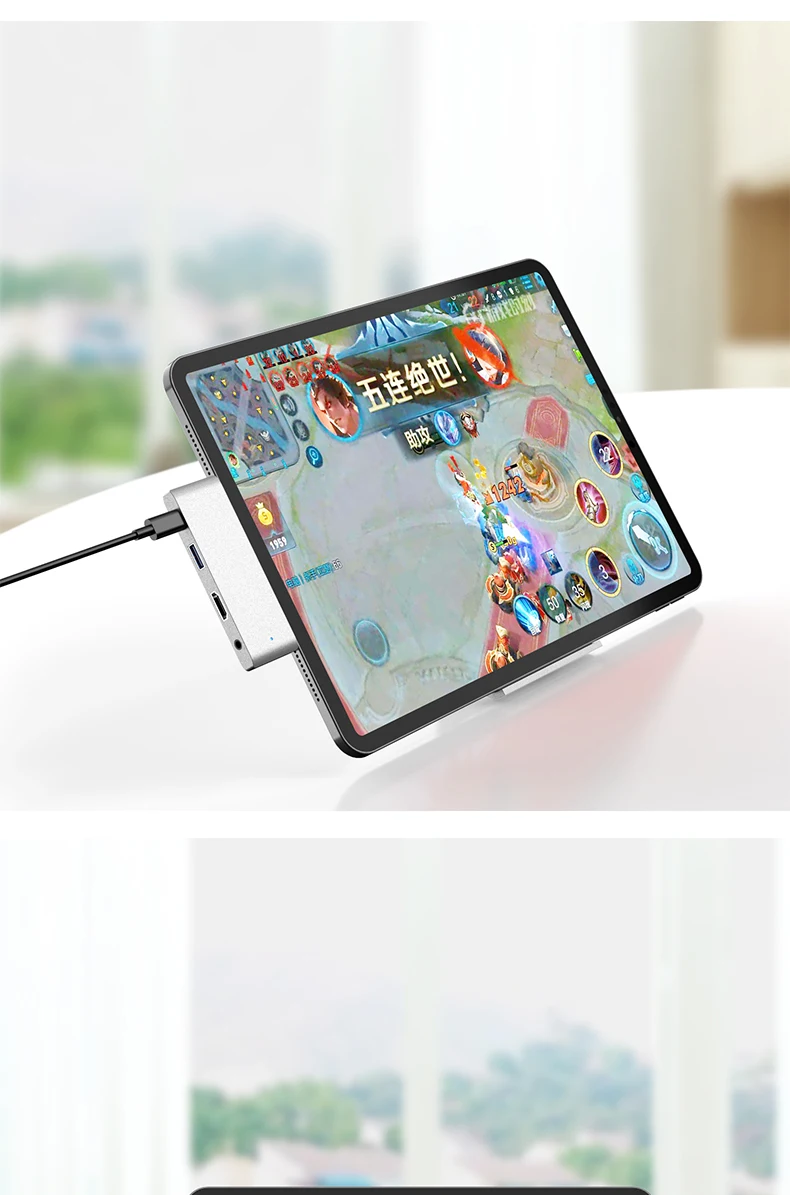 Type-C 5~ 20 v/3A 60W PD 4K 30HZ HDMI видео концентратор USB3.0 5gpbs 5В 900ma совместимый USB2.0 концентратор аудио 3,5 аудио выход компьютерный концентратор