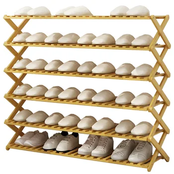 

Multi-storey shoe rack simple home special small shoe cabinet economical dormitory door provincial space folding shelf
