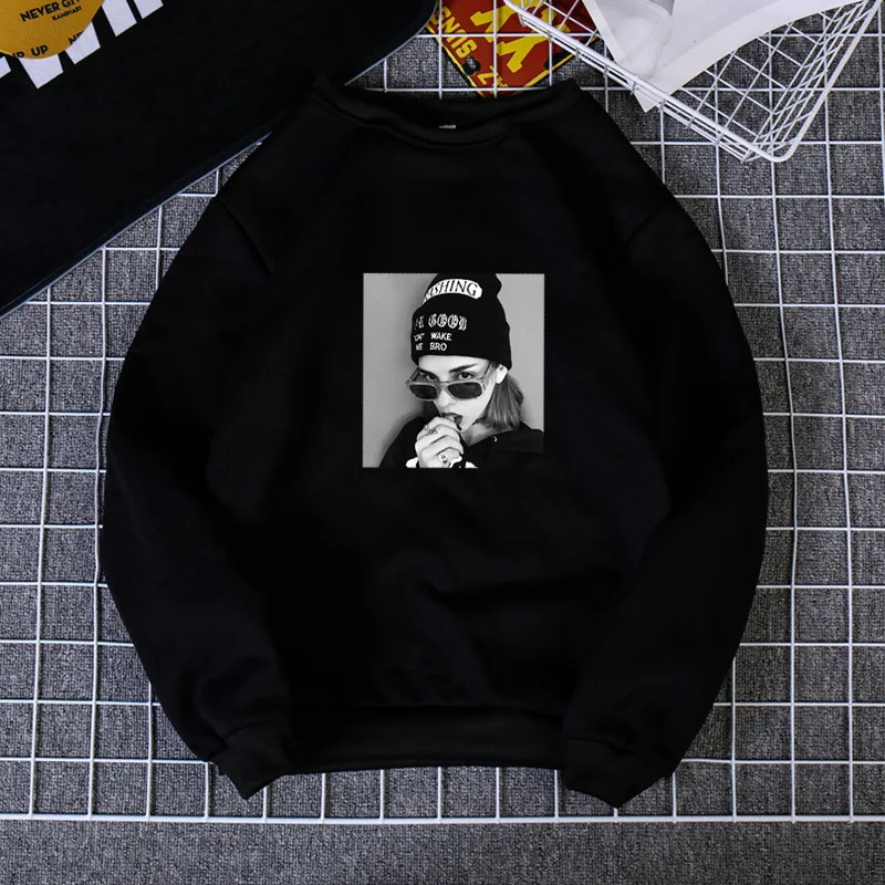 Autumn Winter Loose Thick Knit Harajuku Love Printed Sweatshirt Female Hooded Pullover Tops Women Hoodies Casual Female Clothes