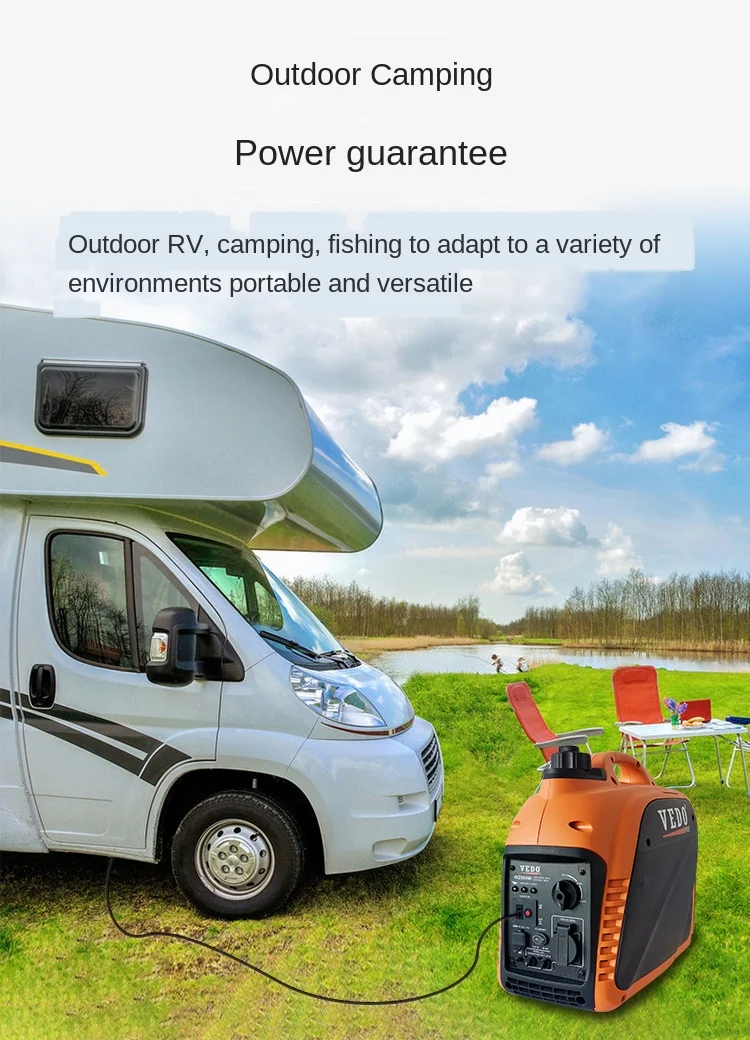 Gerador de Gasolina Mudo a Bordo Portátil ao ar Carro Condicionado rv Pequeno Portable1.5kw Livre 220 v no ar ar condicionado rv pequeno mudo a bordo
