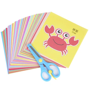 96pcs Kids DIY Paper Cutting & Folding Craft Set – Cartoon Animal Educational Art Toy 1