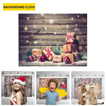 

2.1x1.5M Christmas Tree Wooden Board Merry Christmas Photography Backgrounds Customized Photographic Backdrops For Photo Studio