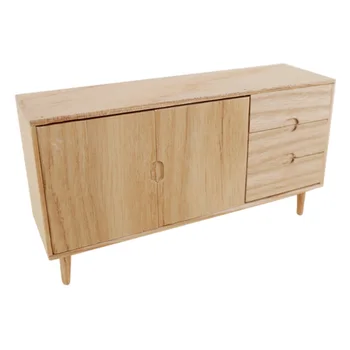 

1pcs Mini Cabinet Wooden Cupboard For 1:12 Doll House Decoration Doll House Furniture Diy Miniature 3d Wooden