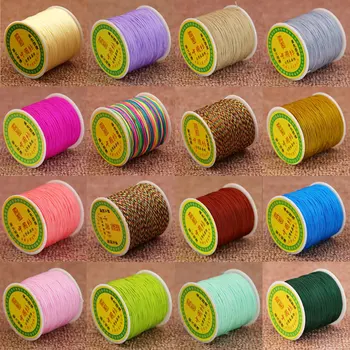 

0.8mm 28 colors Handmade Jewelry Accessories Beaded Nylon Rope Nylon Cord Beads Threaded for DIY Bracelets Jewelry Making