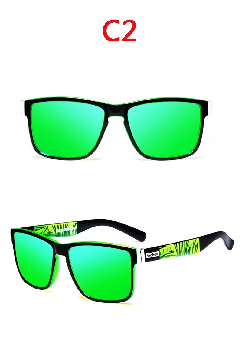 VIAHDA, новинка, квадратные поляризационные солнцезащитные очки, мужские очки для вождения, мужские солнцезащитные очки, зеркальные, летние, UV400