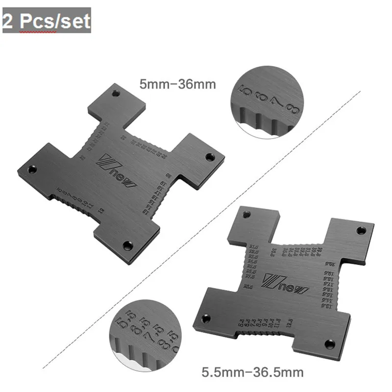 

2Pcs High Precision Height Gauge 5-36.5mm Woodworking Router Table Electric Circular Saw Engraving Machine Measuring Tool Ruler
