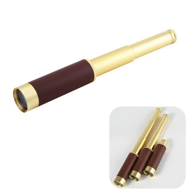 Adjustable 25x30 Telescope Monocular Telescope Optics Nautical Brass Spyglass Maritime Outdoor Camping Tools