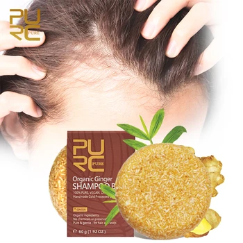 

60g Ginger Thickening Shampoo Travel Solid Bar Natural Essential Oil Soap Wash Growth Hair Shampoo Anti Falling