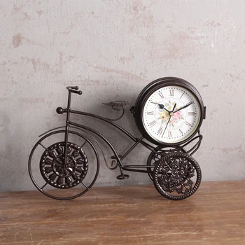 

Metal Bicycle Clock Design Creative Home Office Desk Vintage Iron Big Watch Decor Gift Art Collection