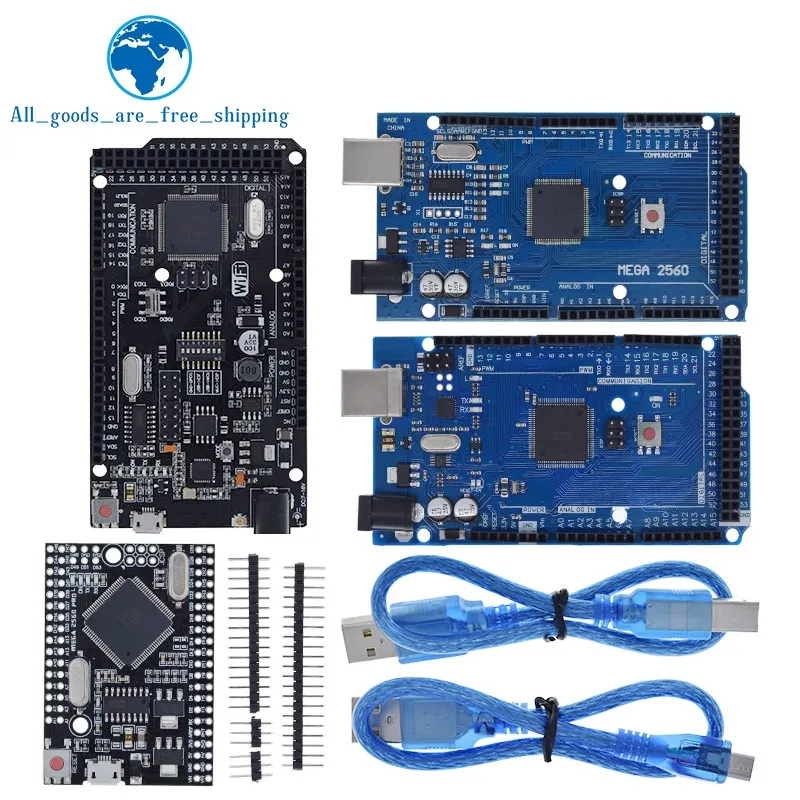 Placa de desarrollo Mega2560 ATMEGA16U2 / Pro Mini MEGA 2560 Mega + WiFi R3 ATmega2560 Chip CH340G para Arduino Mega R3, WeMos ESP8266