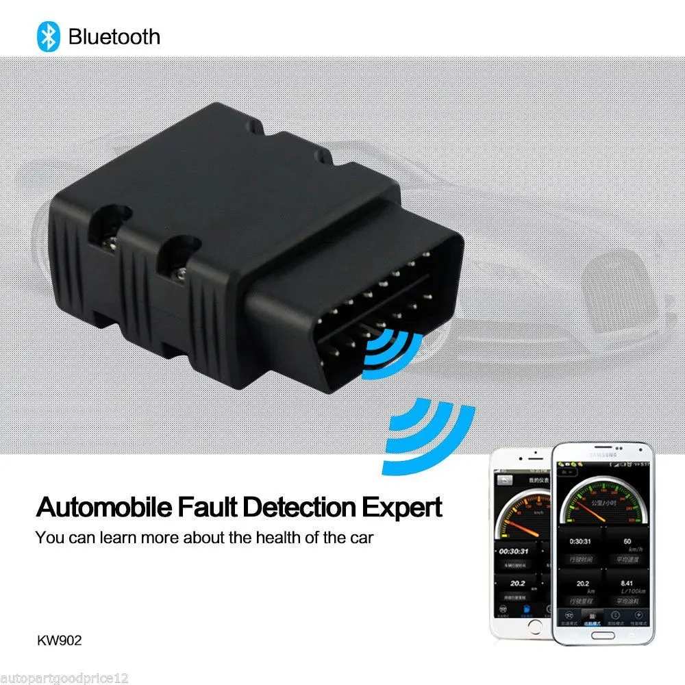 Bluetooth Konnwei KW902 V1.5 PIC18F25K80 средства автоматической диагностики OBD II Bluetooth Автомобильный сканер поддерживает 12 В Дизель/бензин dfdf