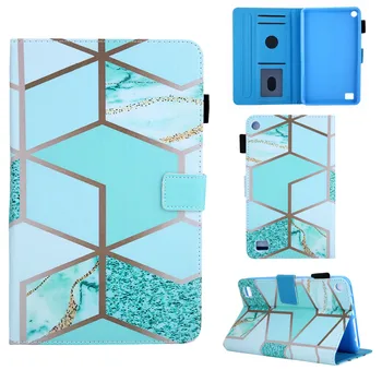 

Luxury Marble For Amazon Kindle Fire 7 2015/2017/2019 7 inch Case PU Leather Auto Wake/Sleep Cover Tablet Stand Shockproof