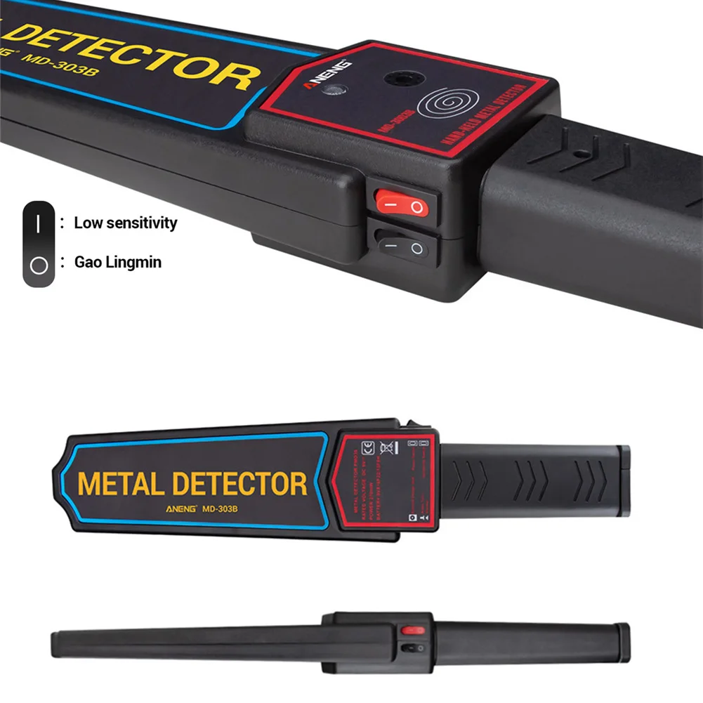 Detector de Metales de mano escáner de alta sensibilidad alarma de sonido Detector de Metales detectores de metales para adultos