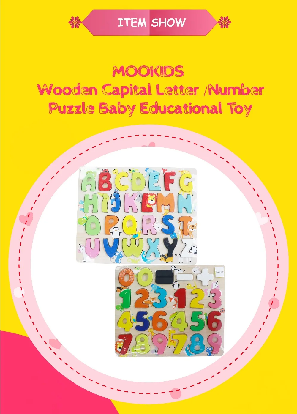 Wooden Number Puzzle Wooden Colorful Number Puzzle Jigsaw Baby Educational Toys for Kids Free Shipping
