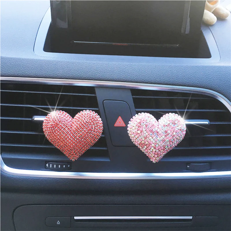 Ctystal сердце любовь освежитель воздуха парфюм авто орнамент красочный автомобиль духи ароматизатор в автомобиль запах автомобиля леди автомобиль наклейка
