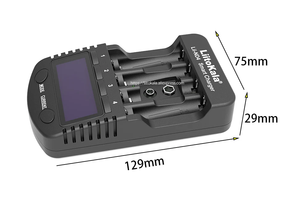 LiitoKala Lii-ND4 NiMH/Cd AA AAA lcd зарядное устройство и тестовая емкость батареи для аккумуляторов 1,2 V AA AAA и 9 V