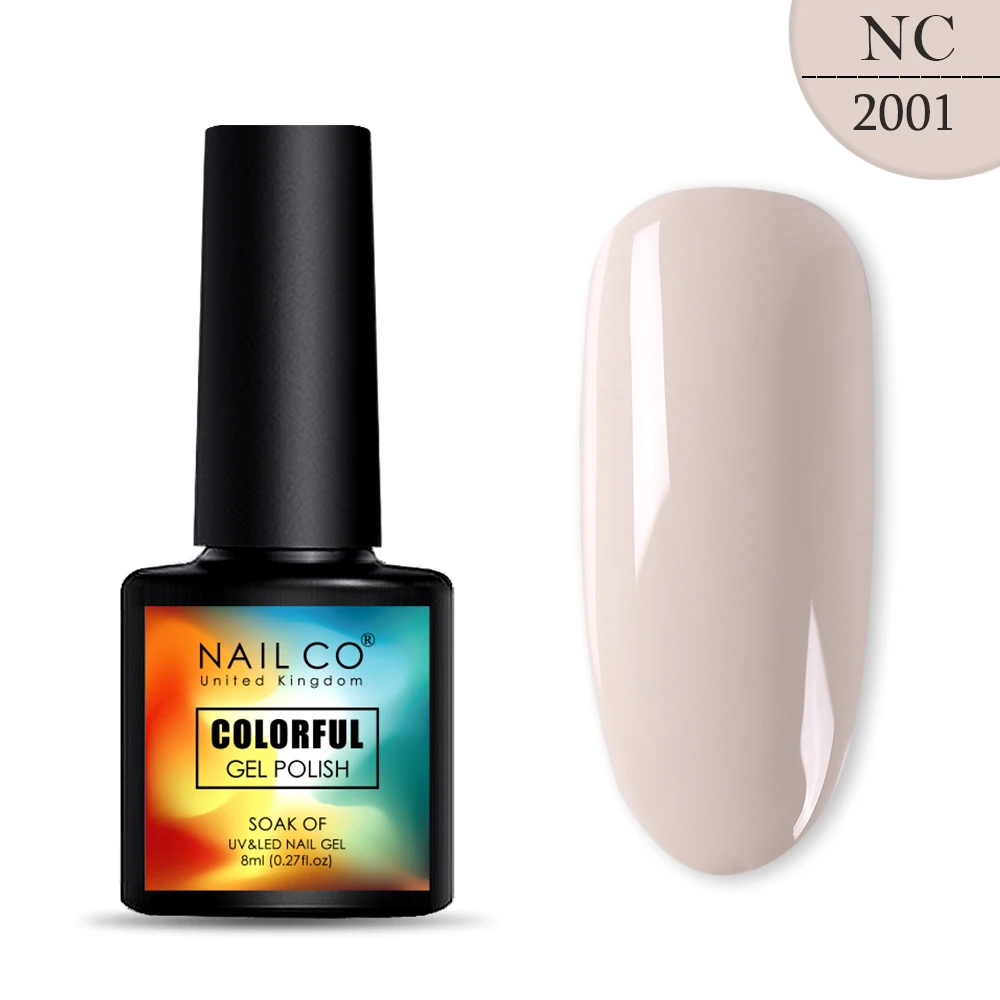 NAILCO, 8 мл, 130 цветов, Гель-лак для ногтей Lucky color, Гель-лак для ногтей, дизайн ногтей, Гель-лак Esmalte Nails Lak Hybrid Soak Off - Цвет: 2001