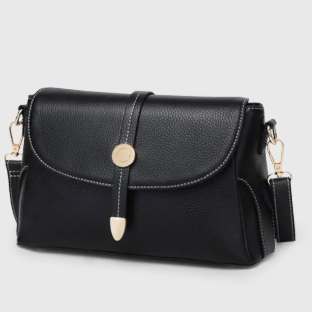 

Bag Woman Diagonal Package 2019 Genuine Leather Single Shoulder Packet Will Capacity Ma'am Joker Cowhide Leather Bag Woman