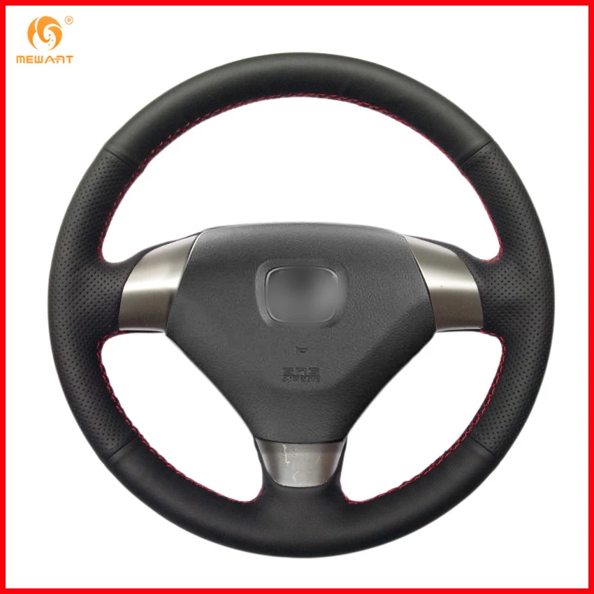 Чехол на руль MEWANT черный чехол из искусственной кожи для Honda Accord 7 2002 2003 2004 2005 (3