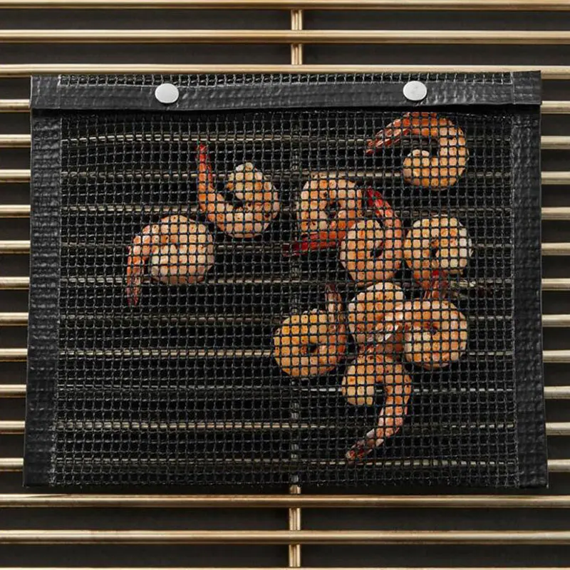 BBQ Grill Mesh Bag Reusable Non-Stick Grilling Bag Baking Sheet Liners Mats Grids Outdoor Picnic Tool BBQ Accessories