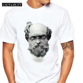 

New brand funny design men's customized halloween t-shirt The Visionary retro printed male tops hipster punk casual fahsion tee