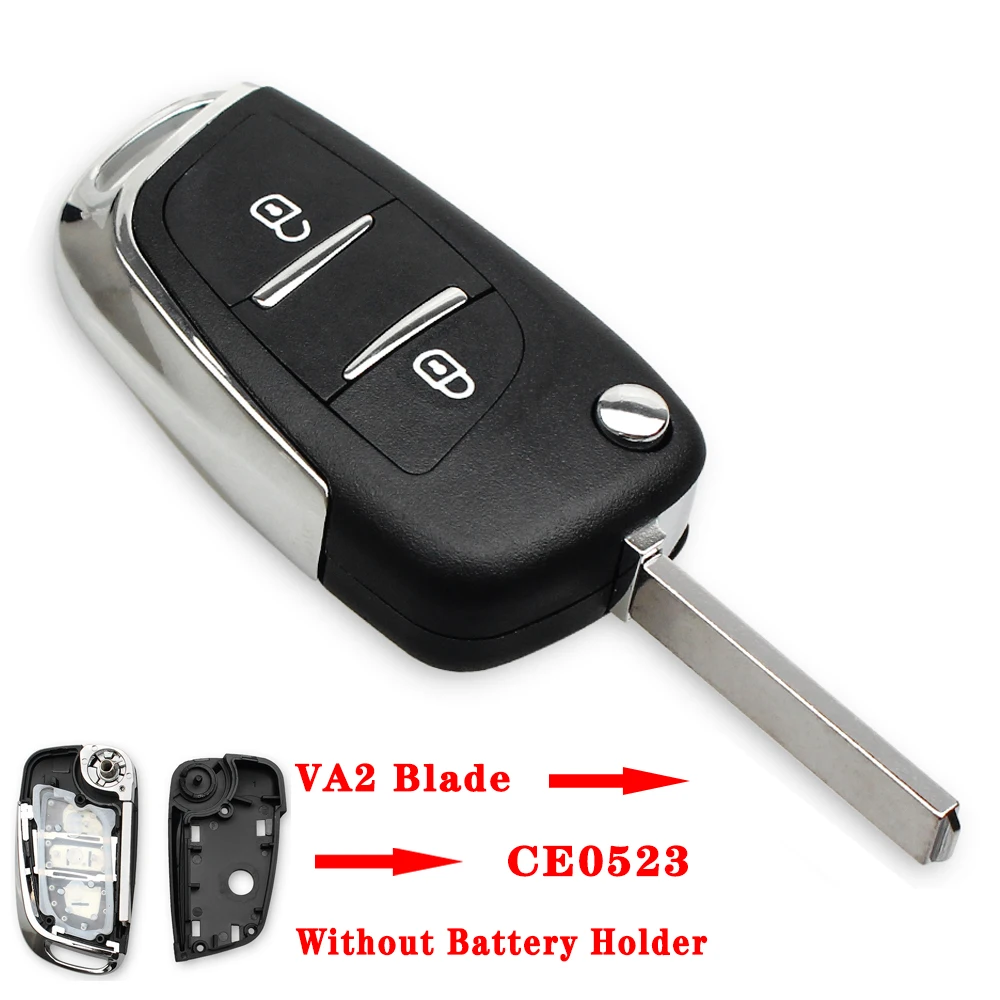 Dandkey 5x для Citroen Coupe C2 C4 Picasso C5 C6 C8 Xsara для peugeot 306 407 807 модифицированный Флип дистанционный автомобильный брелок CE0523 - Цвет: 2BT VA2 CE0523