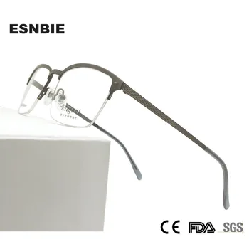 

Alloy Men'S Half Glasses Frame Men Eyewear Semi-Rimless Eyeglass Frame Male Prescription Glasses Square Spectacle Lunette De Vue