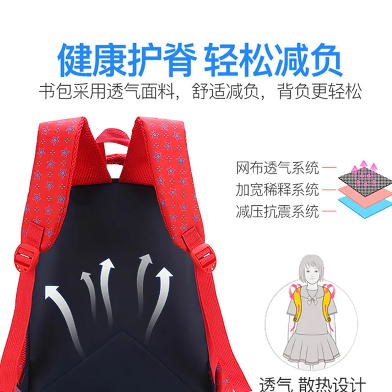 

Light 6-8-101-3 Grade 4 Schoolbag for Elementary School Students Have Spine-GIRL'S And BOY'S Backpack Burden Relieving Unisex Ba