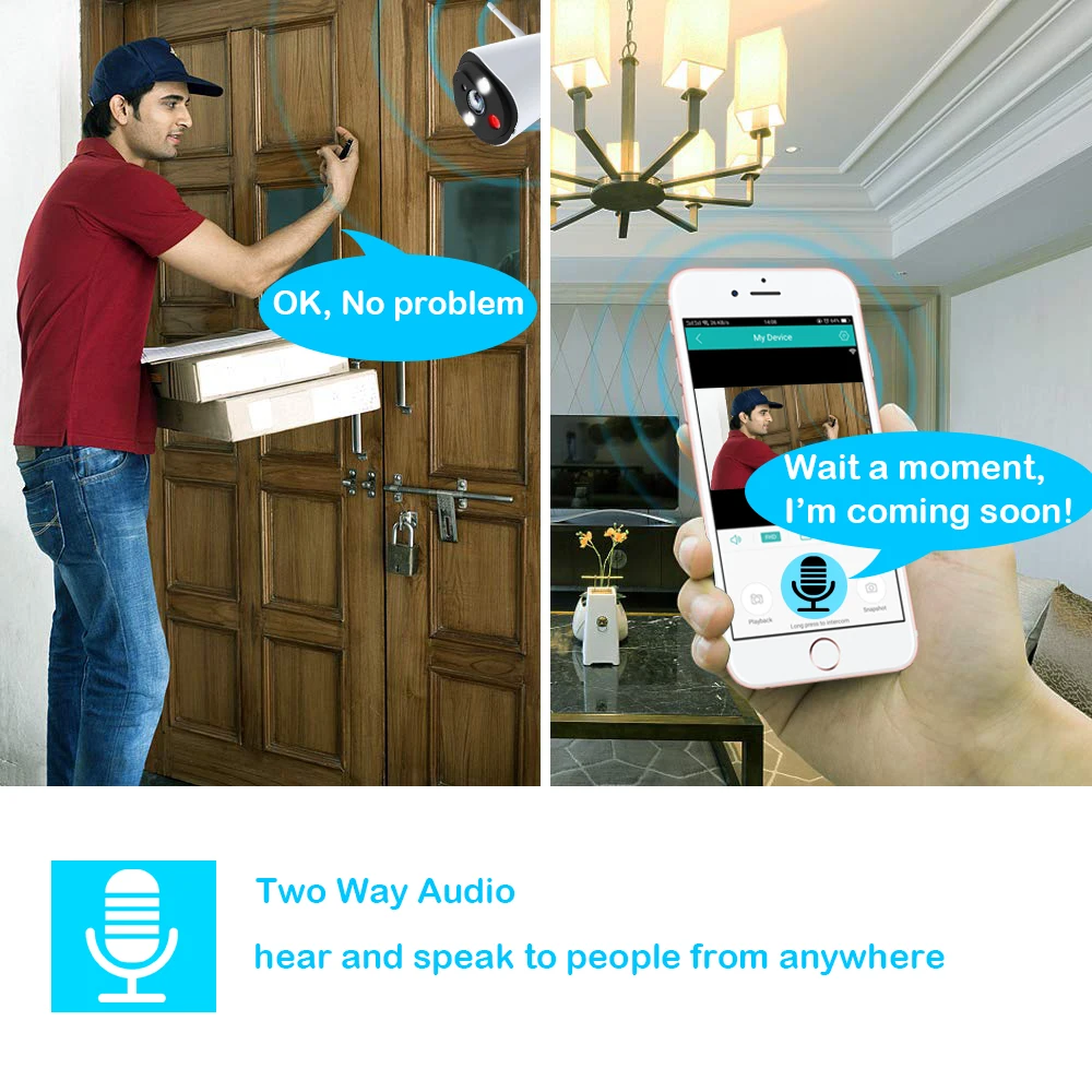 2.0MP HD Wifi ip camera outdoor home POE camera Onvif Night Vision PIR detection  video surveillance security 4k cctv cameras