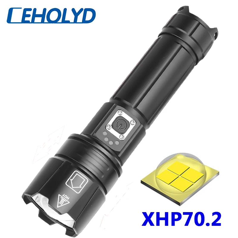 Xlamp XHP70.2 светодиодный фонарик супер мощный USB XHP50 лампа масштабируемый