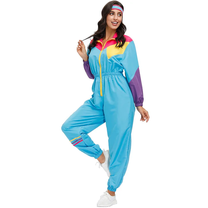 Disfraz Retro Halloween para mujer, ropa de los años 90, para fiesta de carnaval, cosplay, baile energético, ejercicio aeróbico, traje de esquí - AliExpress Novedad y uso especial