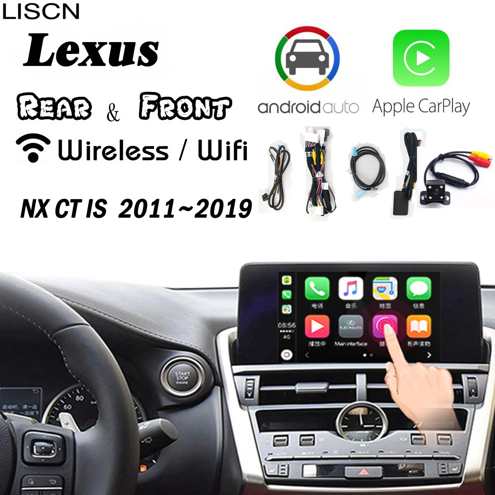 Wireless Carplay For Lexus NX CT IS 20112019 Rear & Front camera