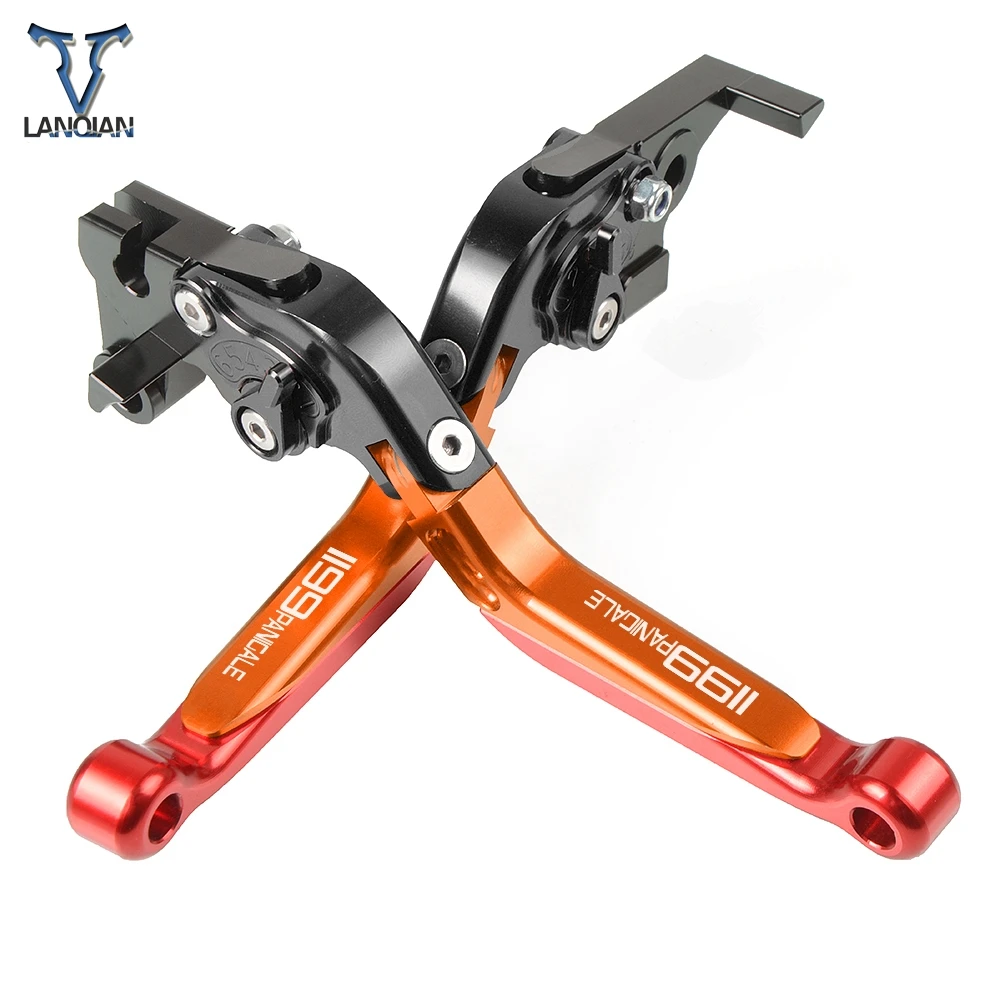 

Motorcycle Accessories CNC Adjustable Brake Clutch Levers With LOGO For DUCATI 1199 Panigale 2012 2013 2014 2015