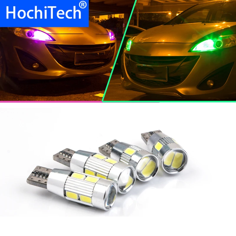 1 шт безопасная стайлинга автомобилей Светодиодный T10 194 W5W Canbus 10 Smd 5630 Cree