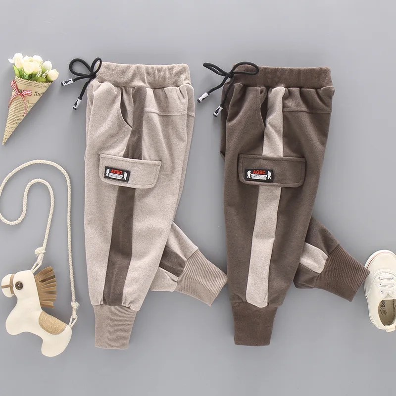 

Children Side Spell ni zi ku 2019 Autumn New Style Children Fashion Mixed Colors Casual Pants Male Baby Comfortable Trousers
